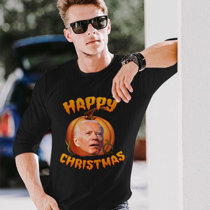 Biden Happy Christmas Halloween Long Sleeve T-Shirt Gifts for Him