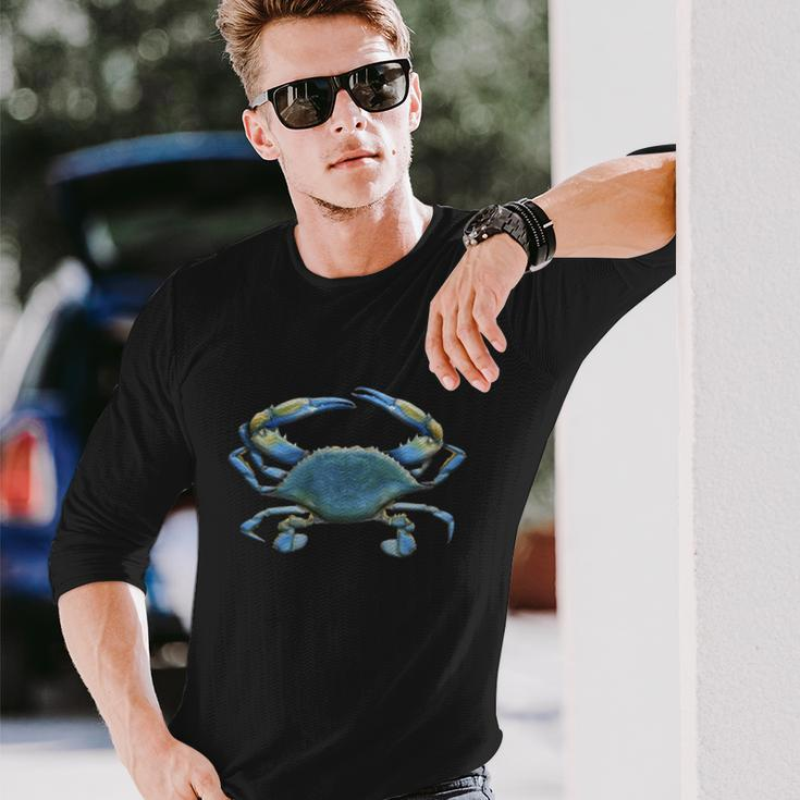 Blue Crab 3D Tshirt Long Sleeve T-Shirt Gifts for Him