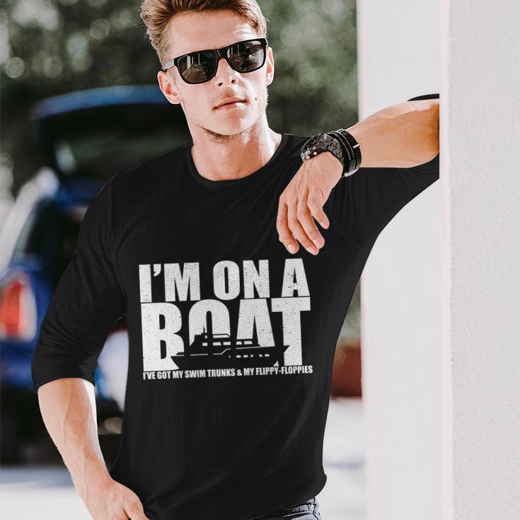 Im On A Boat Cruise Vacation Tshirt Long Sleeve T-Shirt Gifts for Him