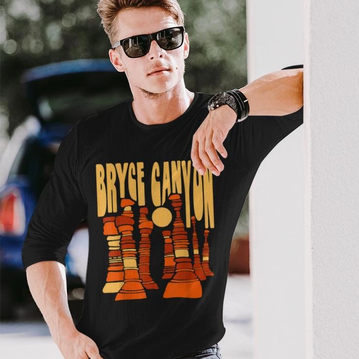Bryce Canyon National Park Vintage Hoo Doo Retro Graphic Long Sleeve T-Shirt Gifts for Him