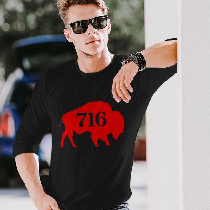 Buffalo 716 New York Football Tshirt Long Sleeve T-Shirt Gifts for Him