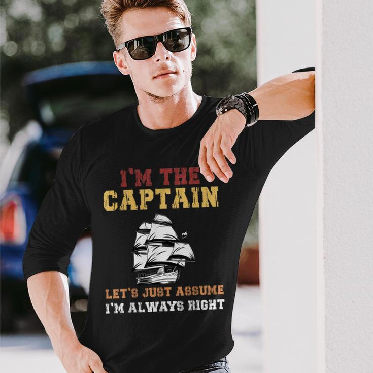 I Am The Captain Of This Boat Boating Man Women Long Sleeve T-Shirt Gifts for Him