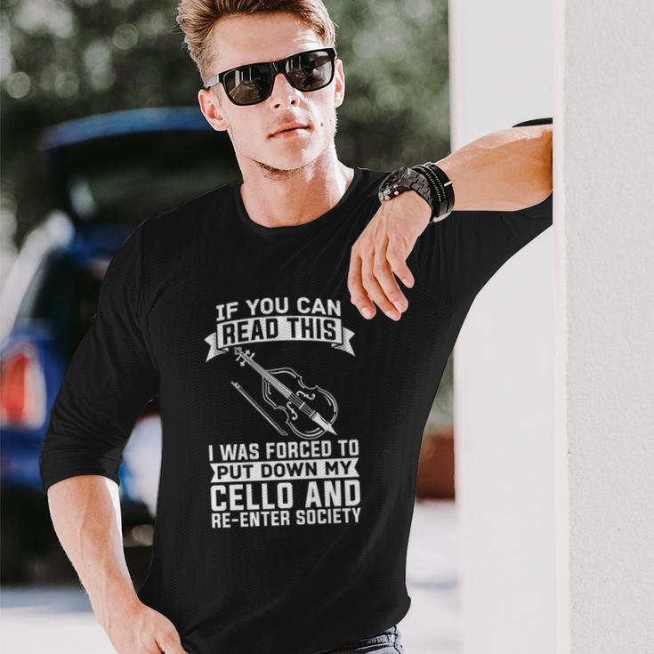 Cello Musician &8211 Orchestra Classical Music Cellist Long Sleeve T-Shirt Gifts for Him