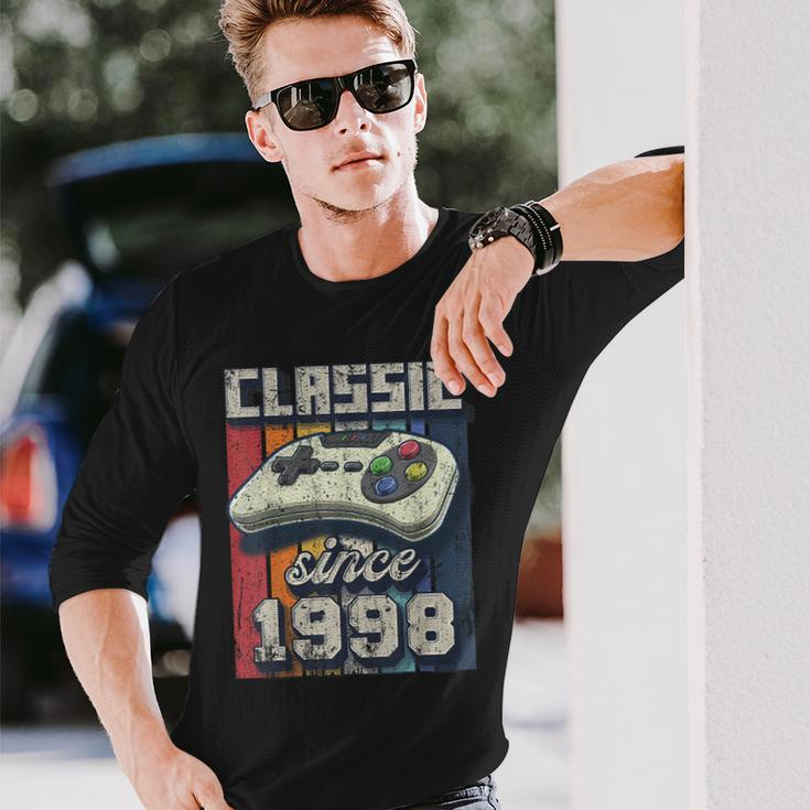 Classic 1998 24Th Birthday Retro Video Game Controller Gamer Long Sleeve T-Shirt Gifts for Him
