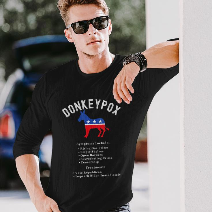 Conservative Republican Anti Biden Donkeypox Long Sleeve T-Shirt Gifts for Him
