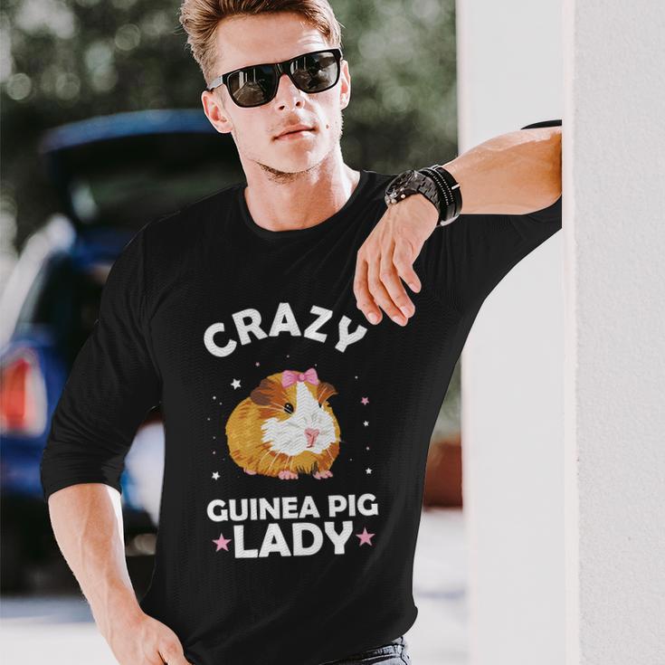 Crazy Guinea Pig Lady Long Sleeve T-Shirt Gifts for Him