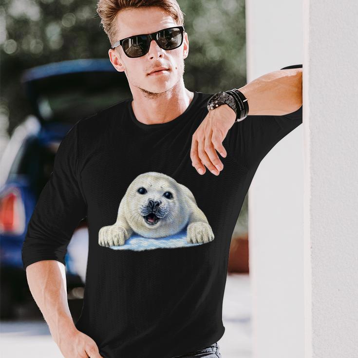 Cute Seal Wildlife Tshirt Long Sleeve T-Shirt Gifts for Him