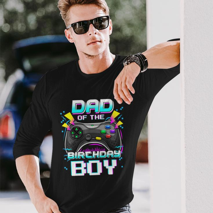 Dad Of The Birthday Boy Matching Video Gamer Birthday Party Tshirt Long Sleeve T-Shirt Gifts for Him