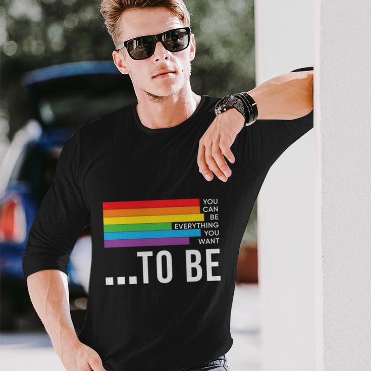 Dare To Be Yourself Lgbt Pride Month Long Sleeve T-Shirt Gifts for Him