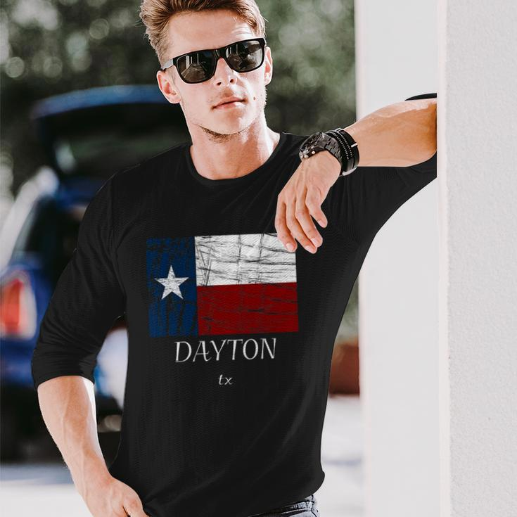 Dayton Tx Texas Flag City State Long Sleeve T-Shirt T-Shirt Gifts for Him