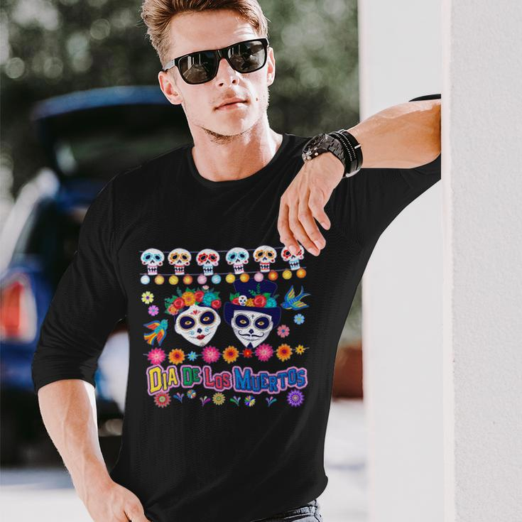 Dia De Los Muertos Day Of The Dead Tshirt Long Sleeve T-Shirt Gifts for Him