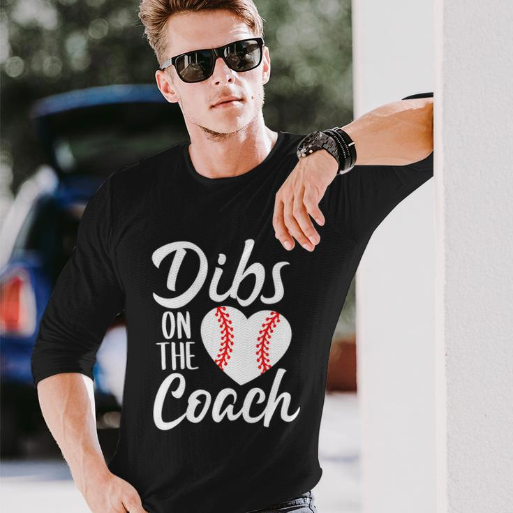 Dibs On The Coach Baseball Heart Cute Tshirt Long Sleeve T-Shirt Gifts for Him