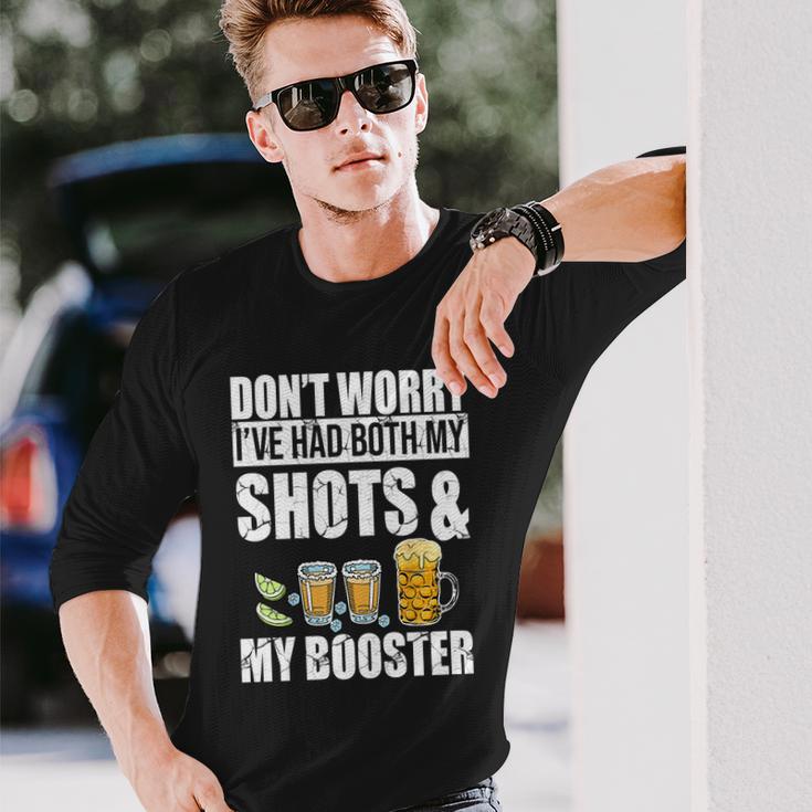 Dont Worry Had Both My Shots And Booster Tshirt Long Sleeve T-Shirt Gifts for Him