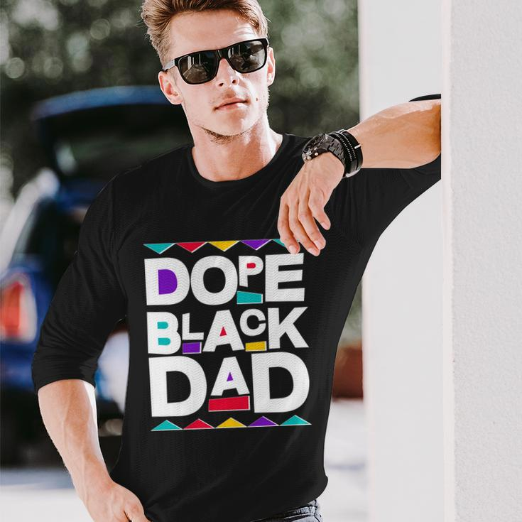 Dope Black Dad V2 Long Sleeve T-Shirt Gifts for Him