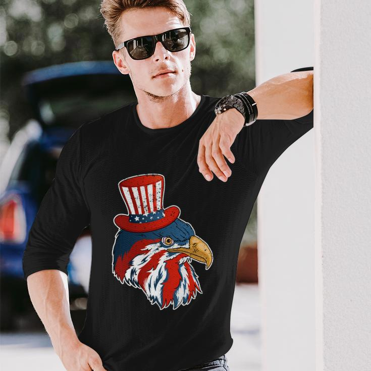 Eagle Mullet 4Th Of July With American Flag Long Sleeve T-Shirt Gifts for Him