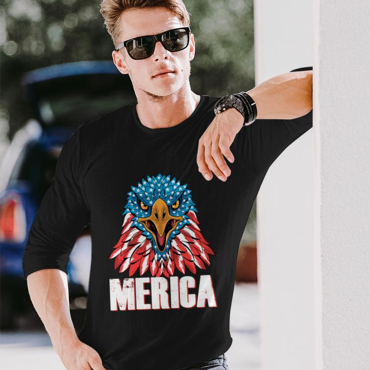 Eagle Mullet 4Th Of July Usa American Flag Merica V6 Long Sleeve T-Shirt Gifts for Him