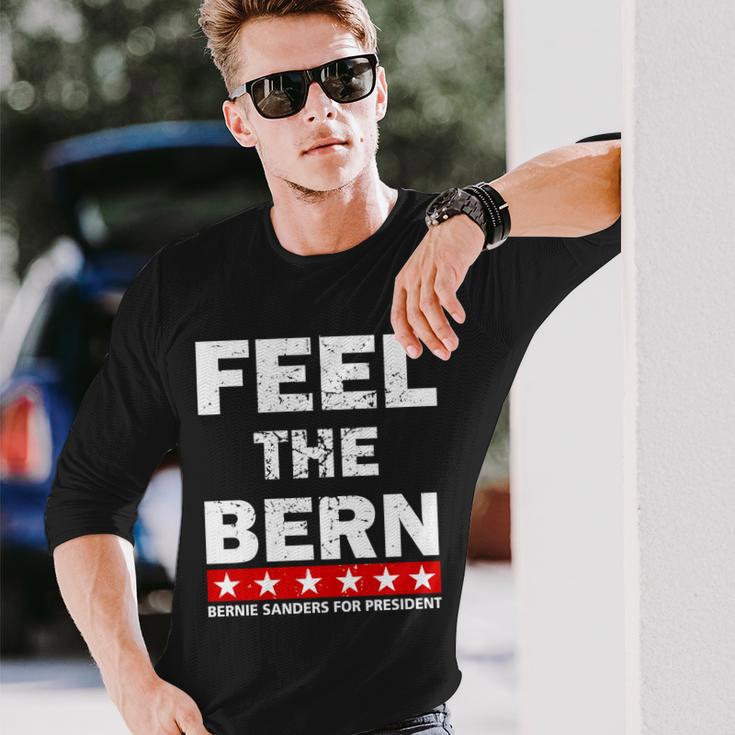 Feel The Bern Bernie Sanders Tshirt Long Sleeve T-Shirt Gifts for Him