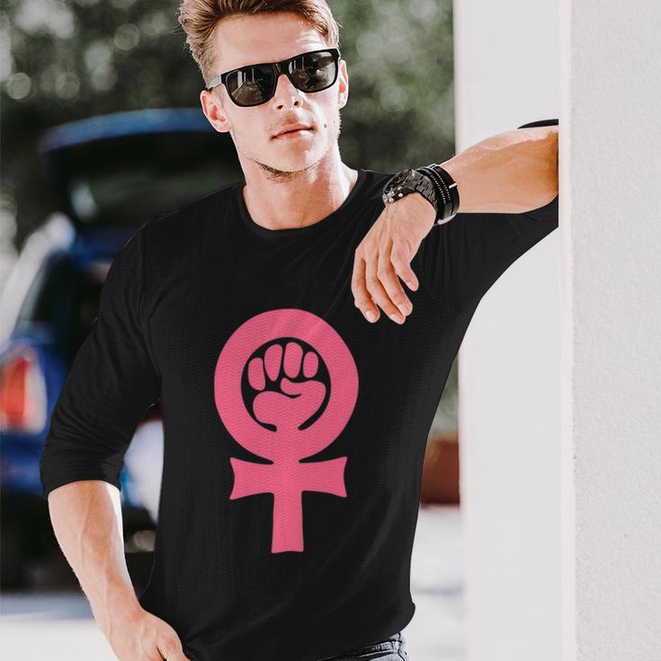 Feminism Venus Clenched Fist Symbol Rights Feminist Long Sleeve T-Shirt Gifts for Him