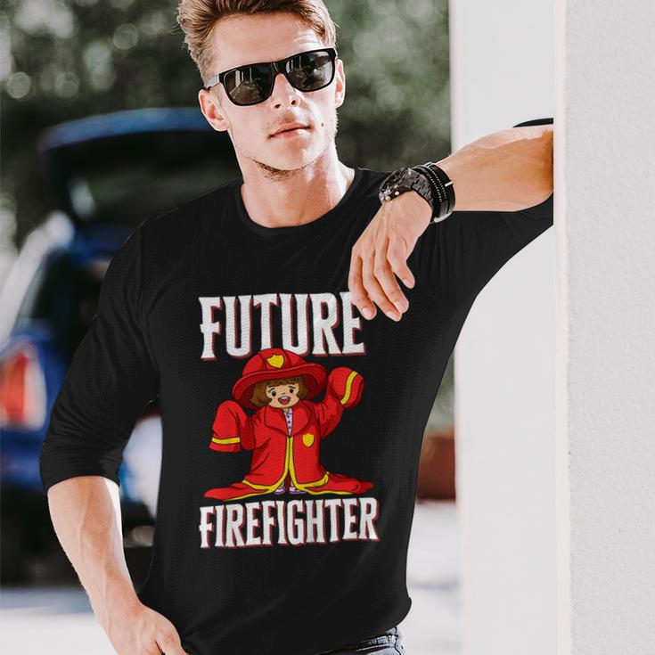 Firefighter Future Firefighter For Young Girls Long Sleeve T-Shirt Gifts for Him