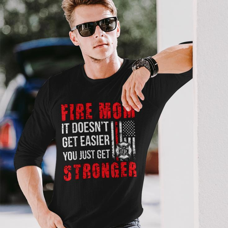 Firefighter Proud Firefighter Mom Fire Mom Of A Fireman Mother Long Sleeve T-Shirt Gifts for Him