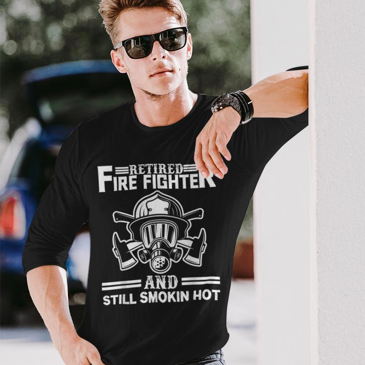 Firefighter Retired Firefighter Fireman Retirement Party Long Sleeve T-Shirt Gifts for Him