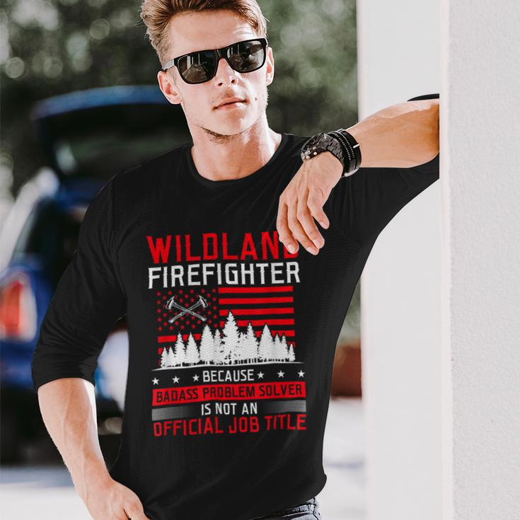 Firefighter Wildland Firefighter Job Title Rescue Wildland Firefighting V3 Long Sleeve T-Shirt Gifts for Him