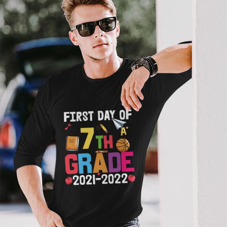 First Day Of 7Th Grade 2021_2022 Back To School Long Sleeve T-Shirt Gifts for Him