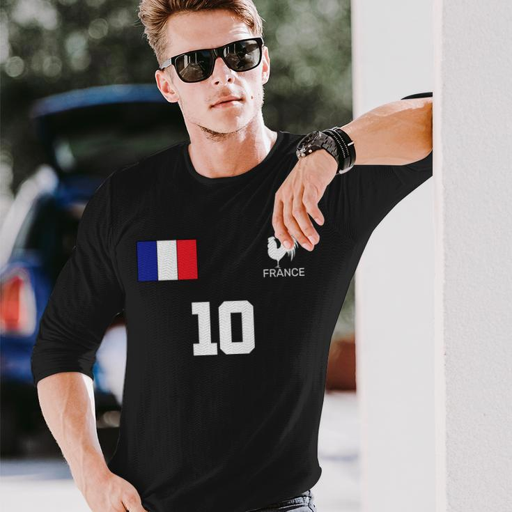 France Soccer Jersey Long Sleeve T-Shirt Gifts for Him