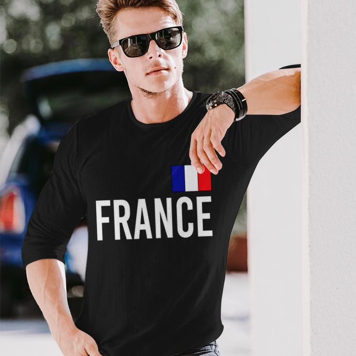 France Team Flag Logo Tshirt Long Sleeve T-Shirt Gifts for Him