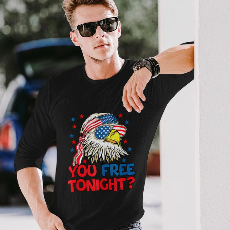 You Free Tonight Bald Eagle Mullet American Flag 4Th Of July Long Sleeve T-Shirt Gifts for Him