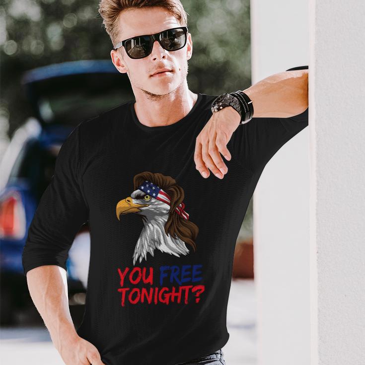 You Free Tonight Bald Eagle Mullet Usa Flag 4Th Of July V3 Long Sleeve T-Shirt Gifts for Him