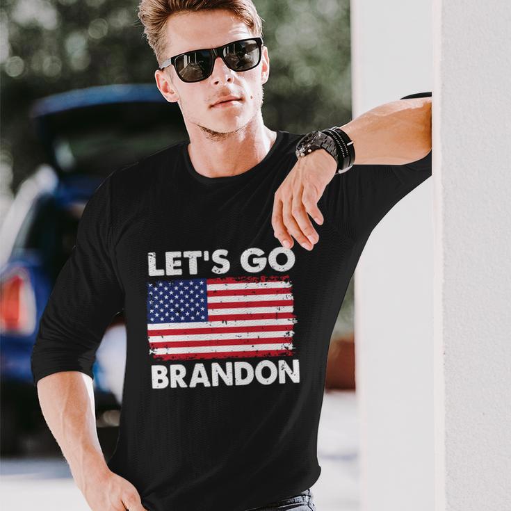 Lets Go Brandon Lets Go Brandon Flag Long Sleeve T-Shirt Gifts for Him