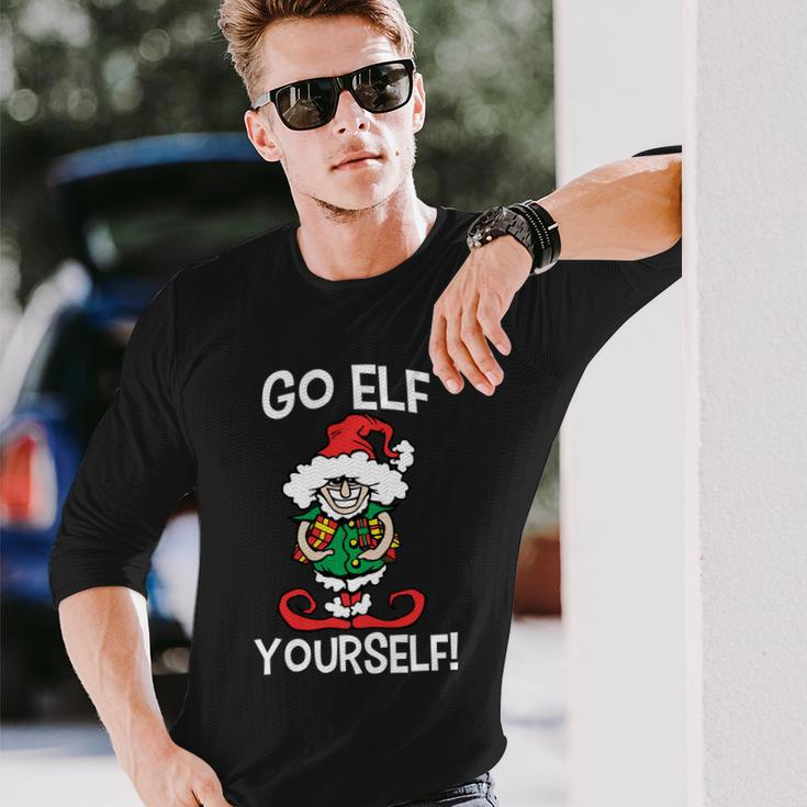 Go Elf Yourself Christmas Tshirt Long Sleeve T-Shirt Gifts for Him