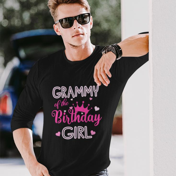 Grammy Of The Birthday Girl Cute Pink Long Sleeve T-Shirt Gifts for Him