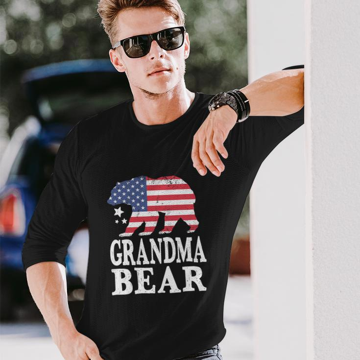 Grandma Bear Patriotic Flag 4Th Of July Long Sleeve T-Shirt Gifts for Him