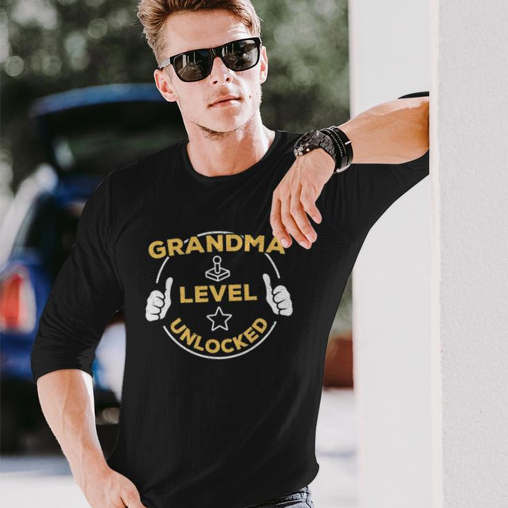 Grandma Level Unlocked Soon To Be Grandma Long Sleeve T-Shirt T-Shirt Gifts for Him