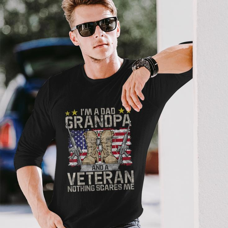 Grandpa Shirts For Men Fathers Day Im A Dad Grandpa Veteran Long Sleeve T-Shirt Gifts for Him