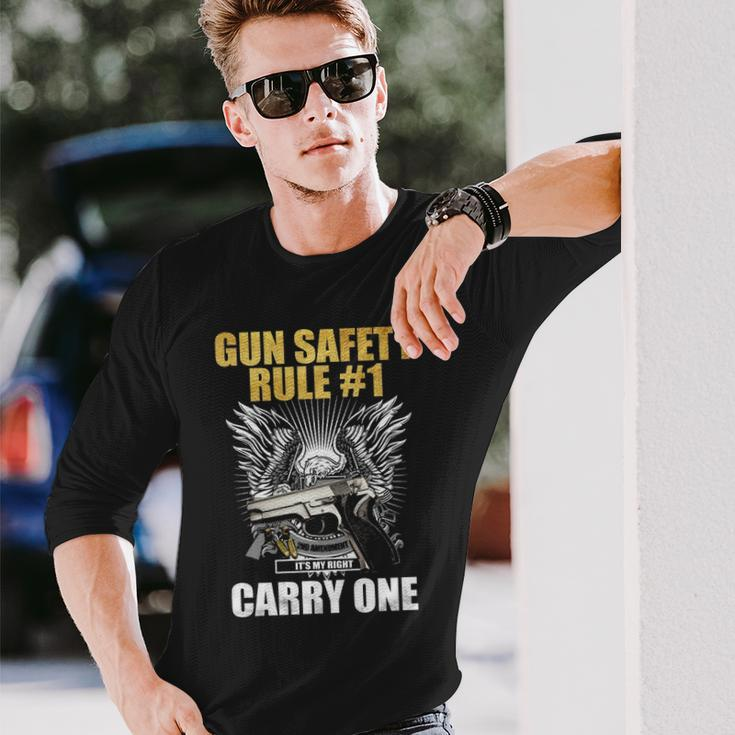 Gun Safety V2 Long Sleeve T-Shirt Gifts for Him