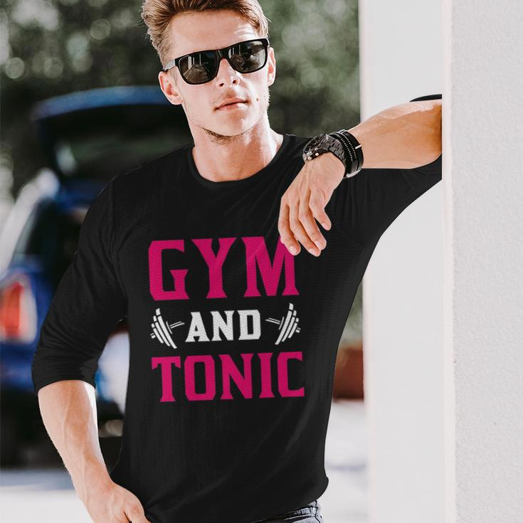 Gym And Tonic Workout Exercise Training Long Sleeve T-Shirt T-Shirt Gifts for Him