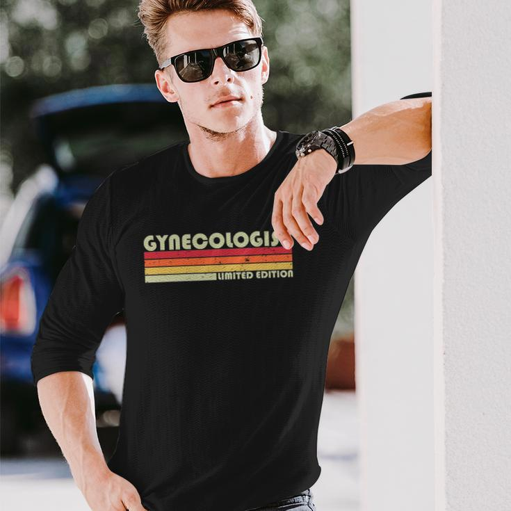 Gynecologist Job Title Profession Birthday Worker Idea Long Sleeve T-Shirt Gifts for Him