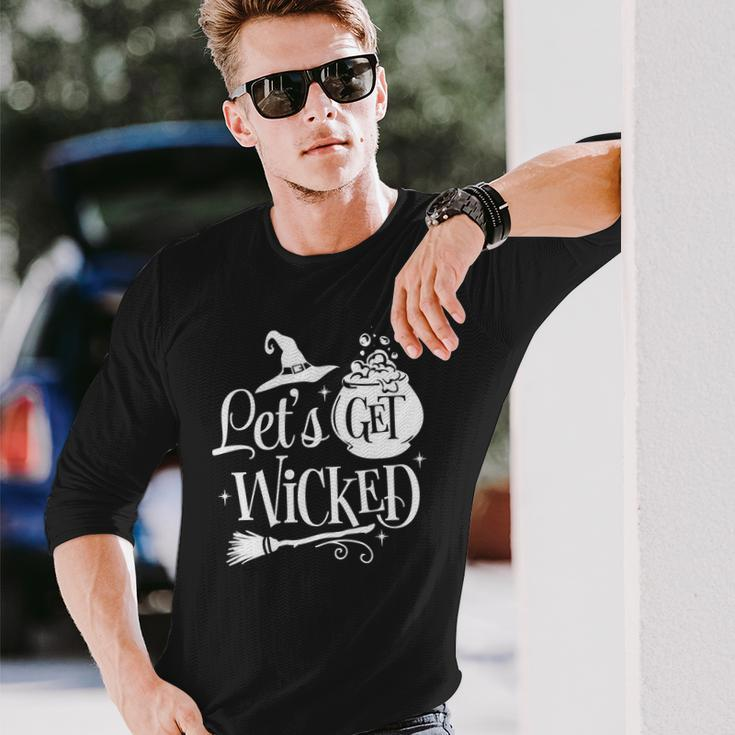 Halloween Let_S Get Wicked White Version For You Men Women Long Sleeve T-shirt Graphic Print Unisex Gifts for Him