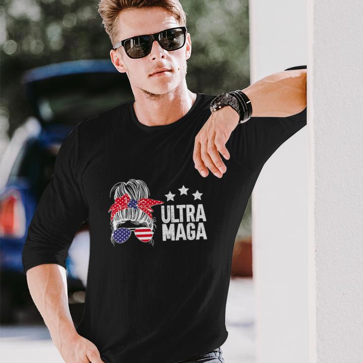 Happy 4Th Of July Ultra Maga Long Sleeve T-Shirt Gifts for Him