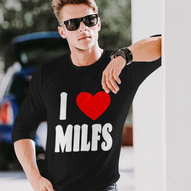 I Heart Milfs Tshirt Long Sleeve T-Shirt Gifts for Him