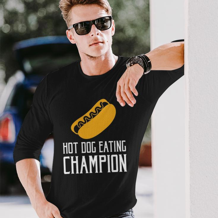 Hot Dog Eating Champion Fast Food Long Sleeve T-Shirt T-Shirt Gifts for Him