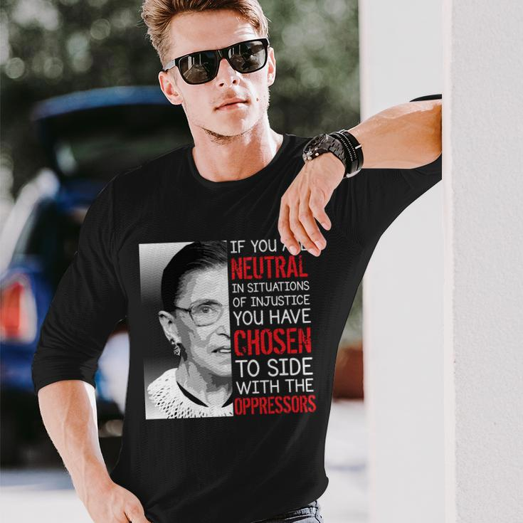 Injustice Ruth Bader Ginsburg Notorious Rbg Quote Long Sleeve T-Shirt Gifts for Him