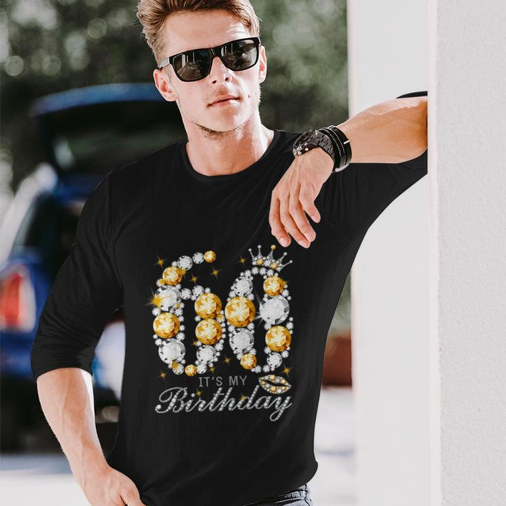 Its My 60Th Birthday Queen 60 Years Old Shoes Crown Diamond Long Sleeve T-Shirt Gifts for Him