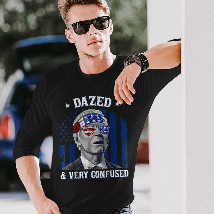 Joe Biden Dazed And Very Confused 4Th Of July 2022 V3 Long Sleeve T-Shirt Gifts for Him