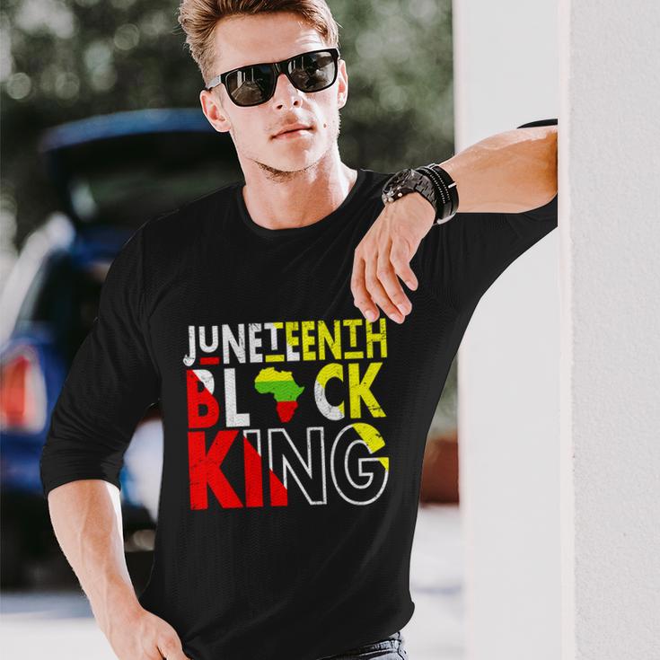 Juneteenth Black King Emancipation Day Melanin Black Pride Long Sleeve T-Shirt Gifts for Him