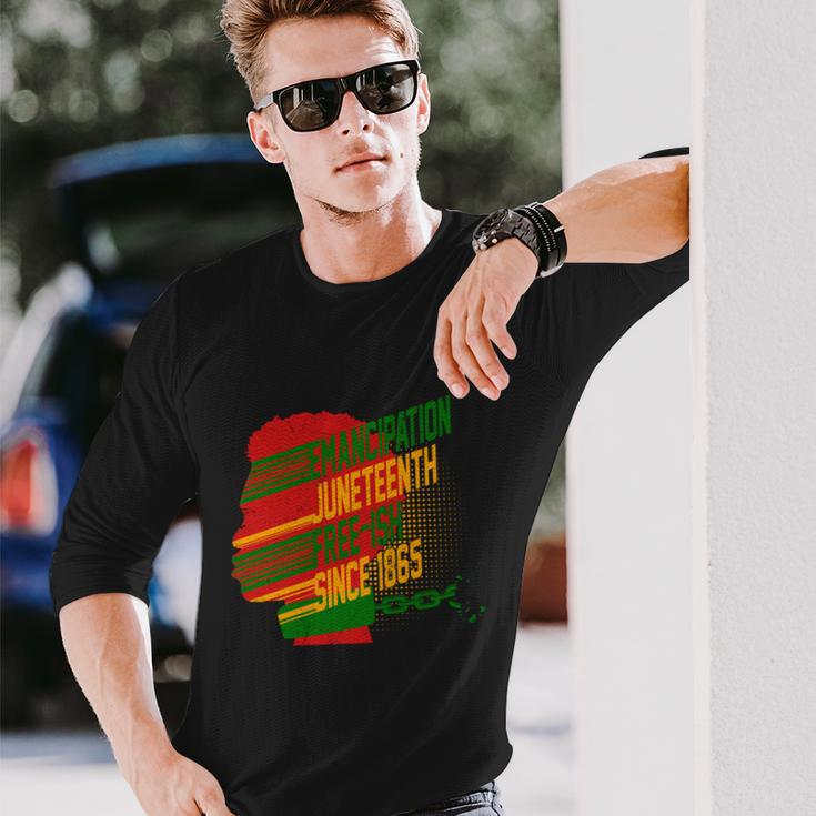 Juneteenth Emancipation Day Vintage Cool Melanin Black Pride V2 Long Sleeve T-Shirt Gifts for Him