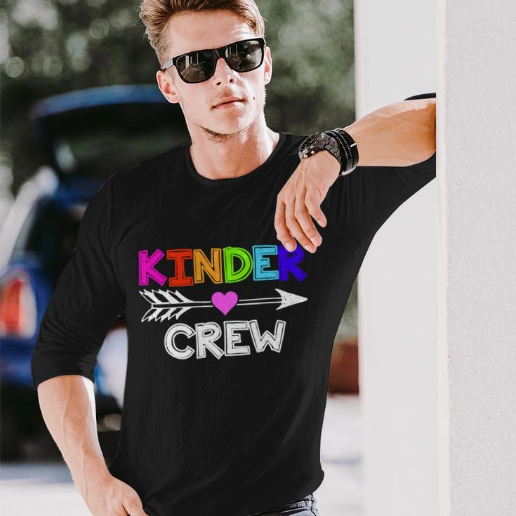 Kinder Crew Kindergarten Teacher Tshirt Long Sleeve T-Shirt Gifts for Him